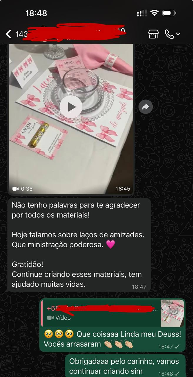 Vídeo da mesa de laços de amizade